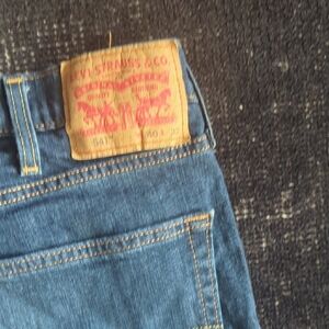 Levi's Classic Blue Jeans with Leather Patch